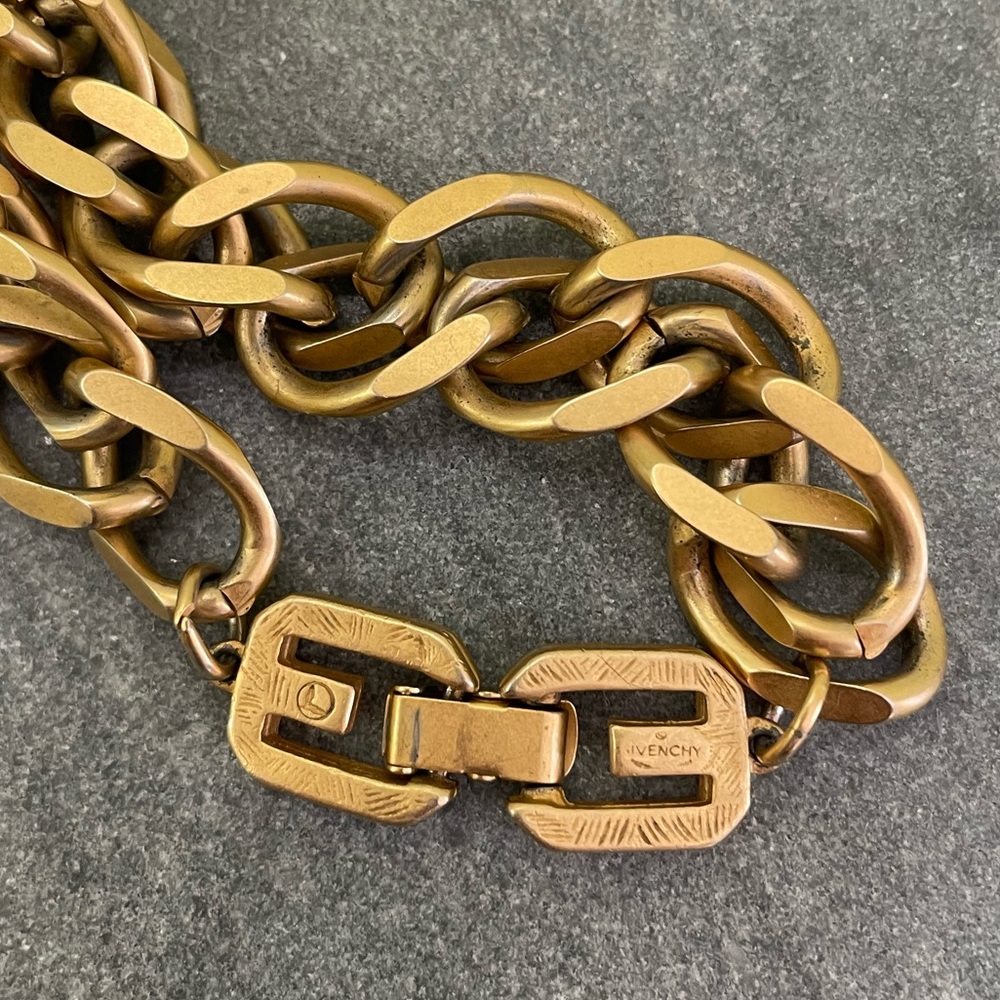 Vintage Givenchy Chunky Gold Chain Necklace - Picture 7 of 17